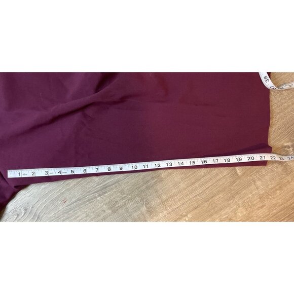 Vintage 90s Larry Levine Petite Maroon Flat Front Pants Sz 8P - Picture 8 of 9